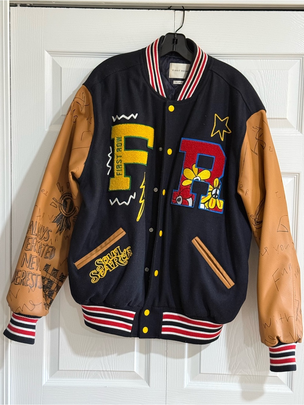 Kids' Black & Tan Varsity Jacket